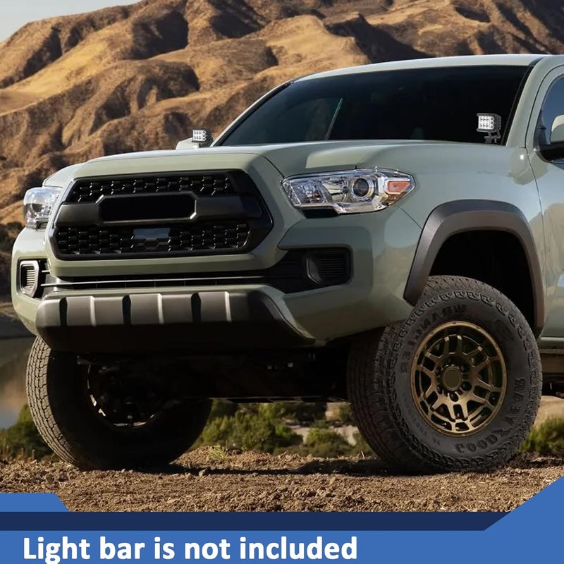 Dasen Low Profile Work Light Hood Ditch Mount Brackets Compatible with Toyota Tacoma 2016-2023 - Image 2